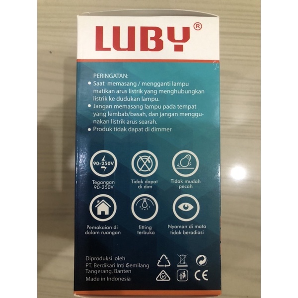 BOHLAM LED LUBY CLASSIC CAHAYA PUTIH PAKET 10 PCS 18 WATT