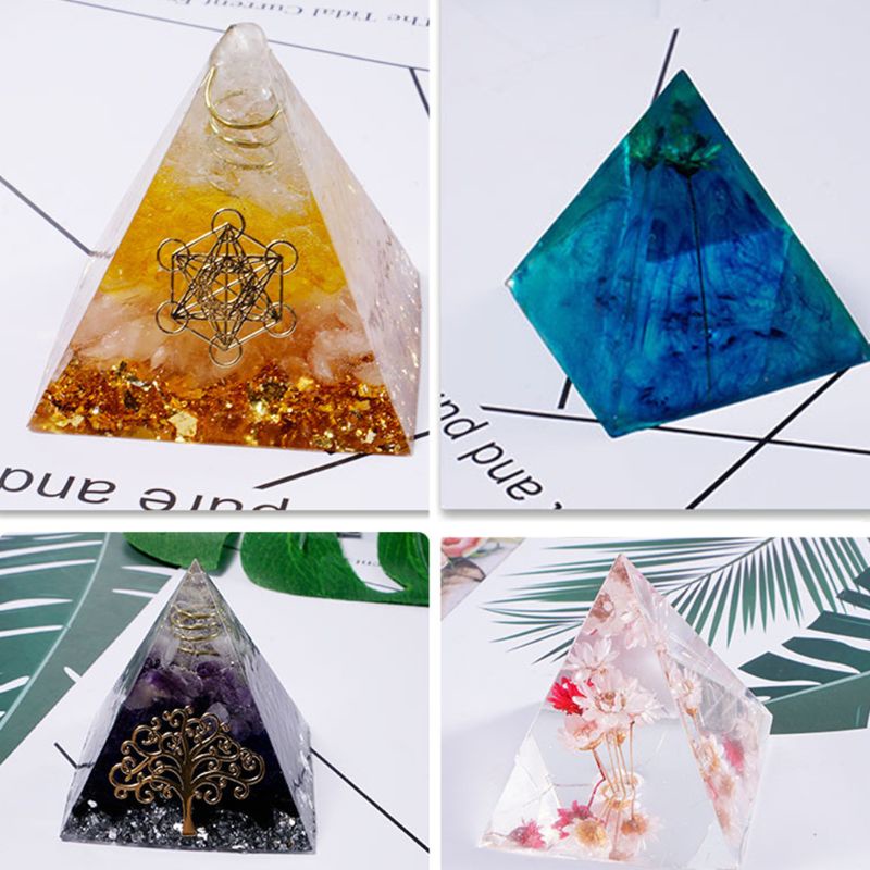 SIY  Handmade Jewelry Transparent Silicone Mould Dried Flower UV Resin Decorative Craft DIY Pyramid Epoxy Molds