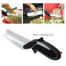 Pisau Gunting &amp; Talenan Daging Sayur Clever Cutter