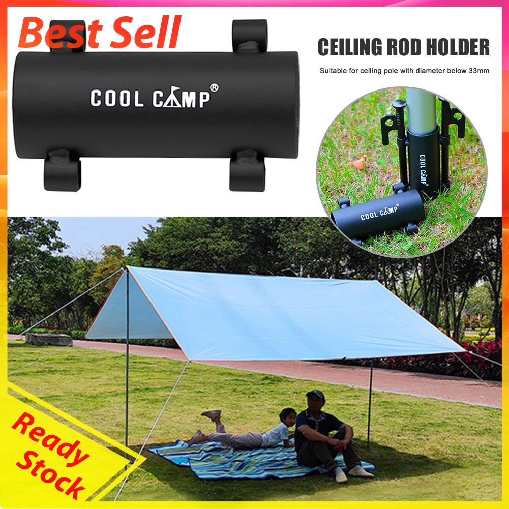 Iron Tent Awning Rod Holder Outdoor Camping Canopy Pole Holder Fixed Tube