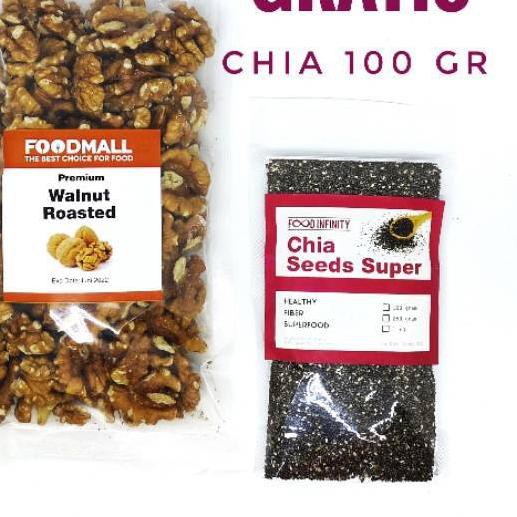 

►-8 Walnut Roasted California 250 gram / Kacang Walnut Panggang GRATIS CHIA