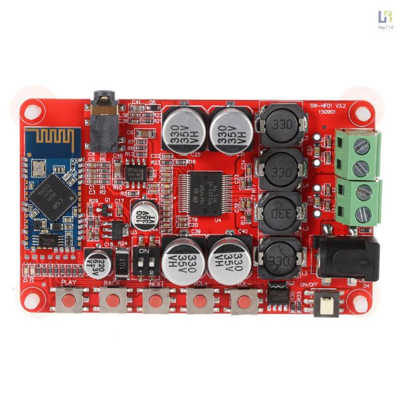 Tda7492P 2x50w Papan Modul Amplifier Receiver Audio Digital Wireless Bt V4.0 Dengan Interface Aux