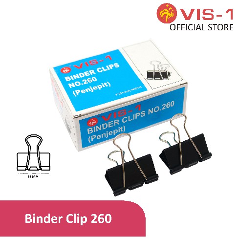 

Penjepit Kertas No 260 VIS-1 / Binder Clip VIS-1