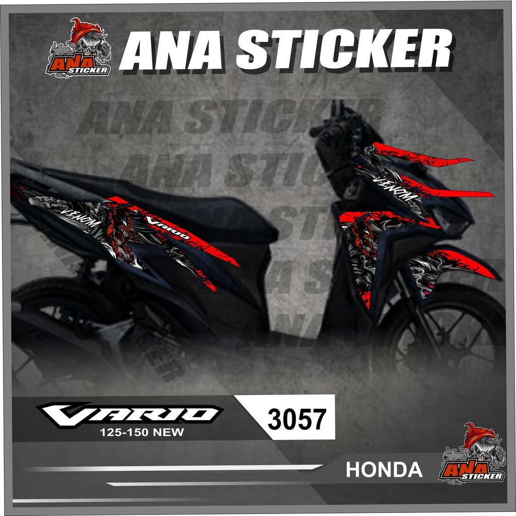 3057 STICKER STRIPING VARIO 125-150 NEW VARIASI VENOM SEMI FULL