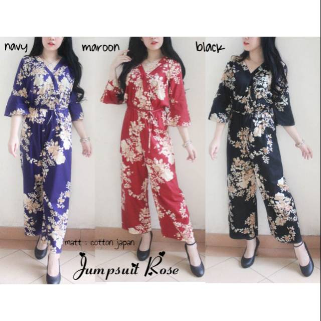 NZ HJ Jumpsuit Rose / Jumpsuit wanita muslim terbaru