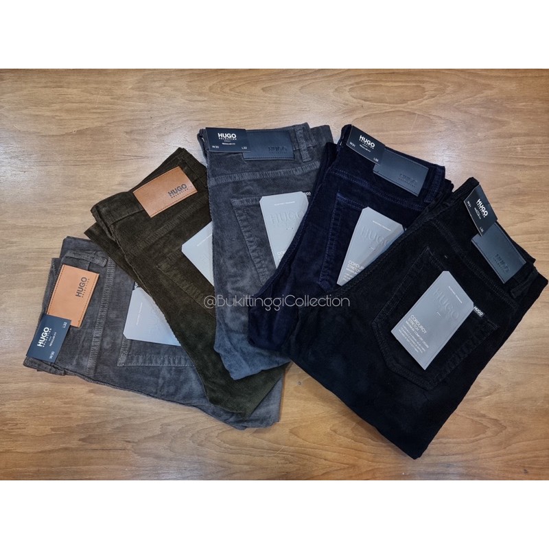 Celana HUGO SELECTION Corduroy Stretch