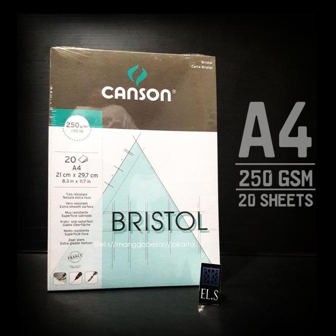 

CANSON BRISTOL A4 DRAWING PAD 250 GSM