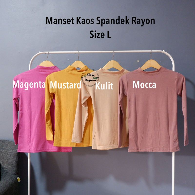 Manset Baju bahan Spandek Rayon Ukuran all size LD 72 - 82 cm