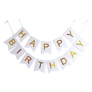 Banner Happy Birthday Segilima Segi Lima GROSIR PRAKARYA MALANG White Gold Black Blue Pink Spanduk Pesta Background Perlengkapan Hiasan Kuat Art Hiasan Hias Ulang Tahun High Quality Berkualitas Peralatan Alat Perlengkapan Home Stuff Murah Cheap Elegan