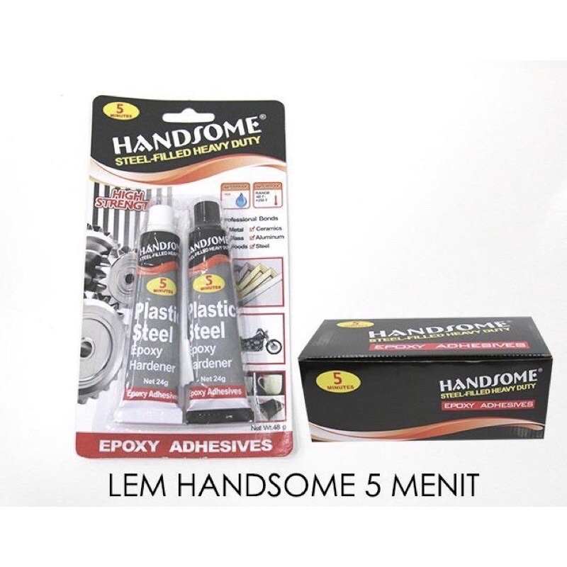 

Lem 5 Menit / Lem Handsome / Lem Besi / Lem Dextone 24g harga satuan