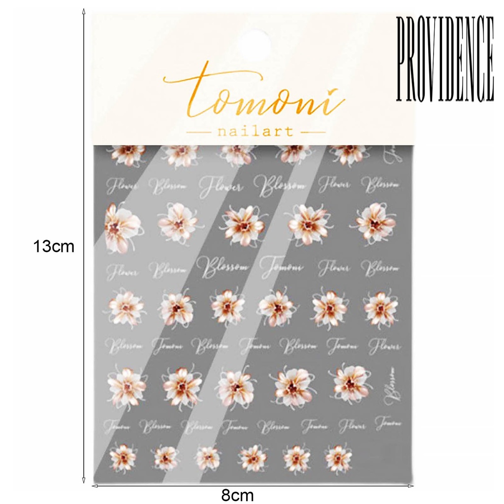 Providence 1 Lembar / Set Stiker Kuku Motif Bunga / Kupu-Kupu / Geometri / Geometri / Geometri / Hollow Untuk Nail Art / Manicure DIY