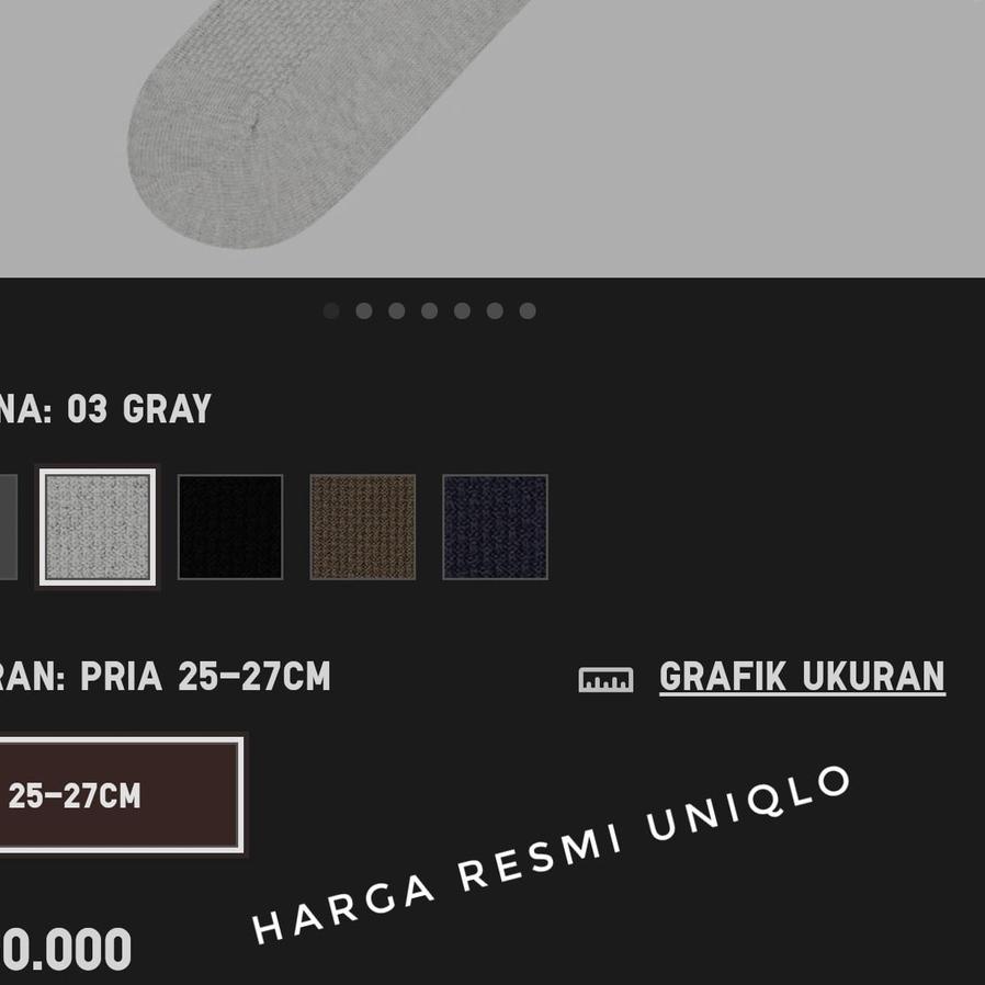 ♕ Kaos Kaki Uniqlo Supima Cotton Original ♣