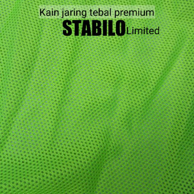 BAHAN KAIN JALA JARING STABILO TEBAL 1.5 METER PREMIUM/BAHAN JARING LUBANG-LUBANG DALAMAN TOPI JAKET