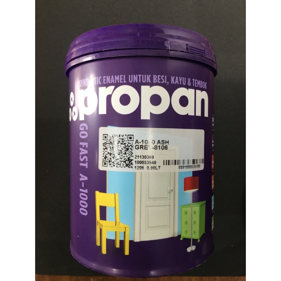 PROPAN GO FAST A-1000 / ASH GREY - 8106 / 0.9L / Cat Besi & Kayu