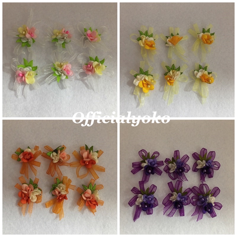 Pita Bunga Kain Satin #2 (6pcs)