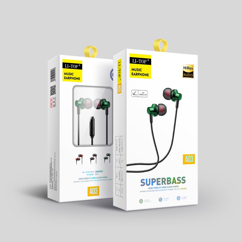 Xnyocn Earphone In ear HIFI bass Bahan metal Untuk Android