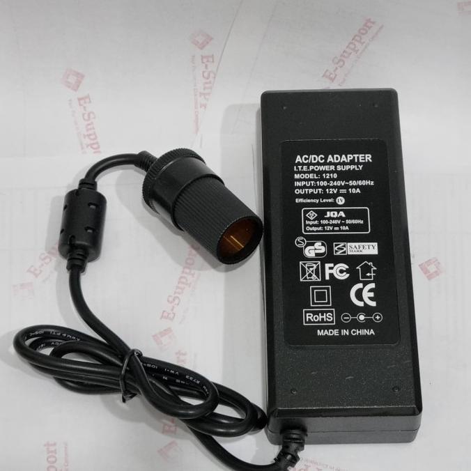 Adaptor 12v 10a Jack Lighter Car vacum cleaner Ac to dc 220v