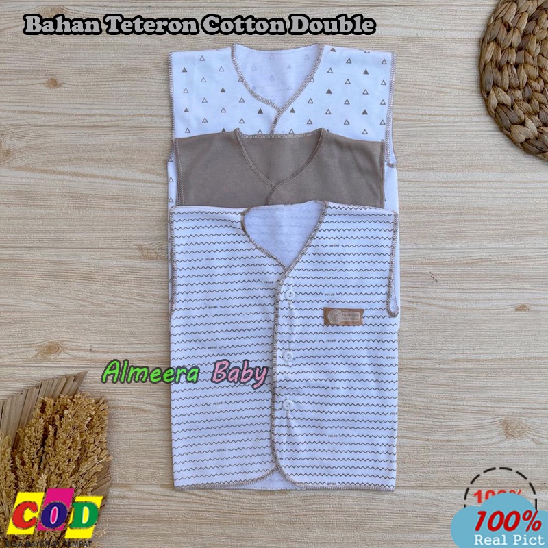 3 PCS Baju Bayi Baru Lahir Lengan Kutung Daleman Bayi Almeera Baby And Kids