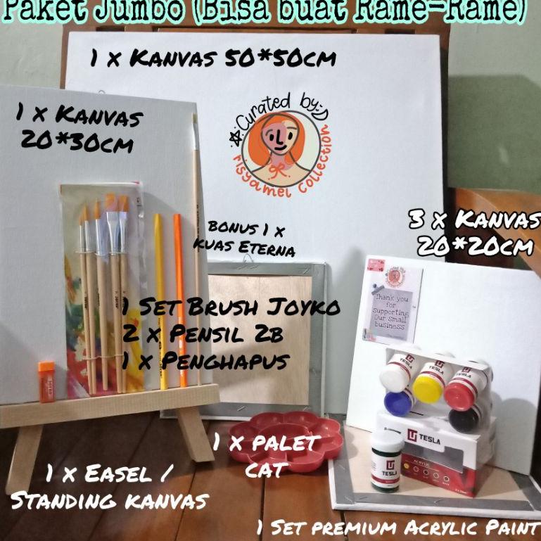 

[KODE BARANG X863B] MURAH • PAKET LENGKAP MELUKIS - PAKET CAT LUKIS 1 SET AKRILIK (ACRYLIC PAINT) da