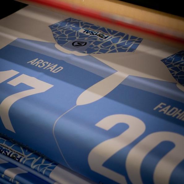 ✬ Bahan Drifit Putih untuk Jersey motif Brazil Benzema Milano Serena Polimes kain bisa di sublim pol