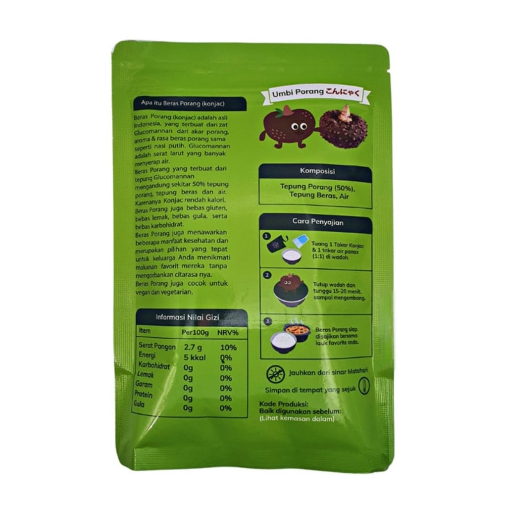 Beras Porang Konjac Konnyaku Premium Organic 200gr