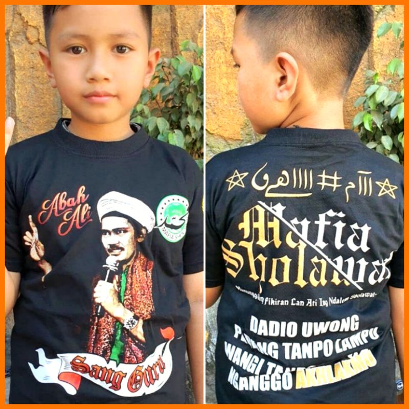 Kaos Mafia Sholawat Anak Full Logo Abah Ali Sang Guru Murah Distro Santri Indonesia Salafy Pondok Or