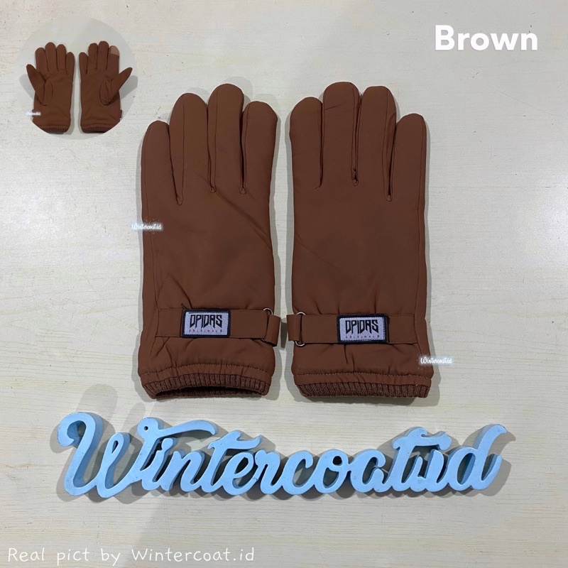 Sarung tangan winter pria men gloves musim dingin touchscreen waterproof opidas import gunung bromo