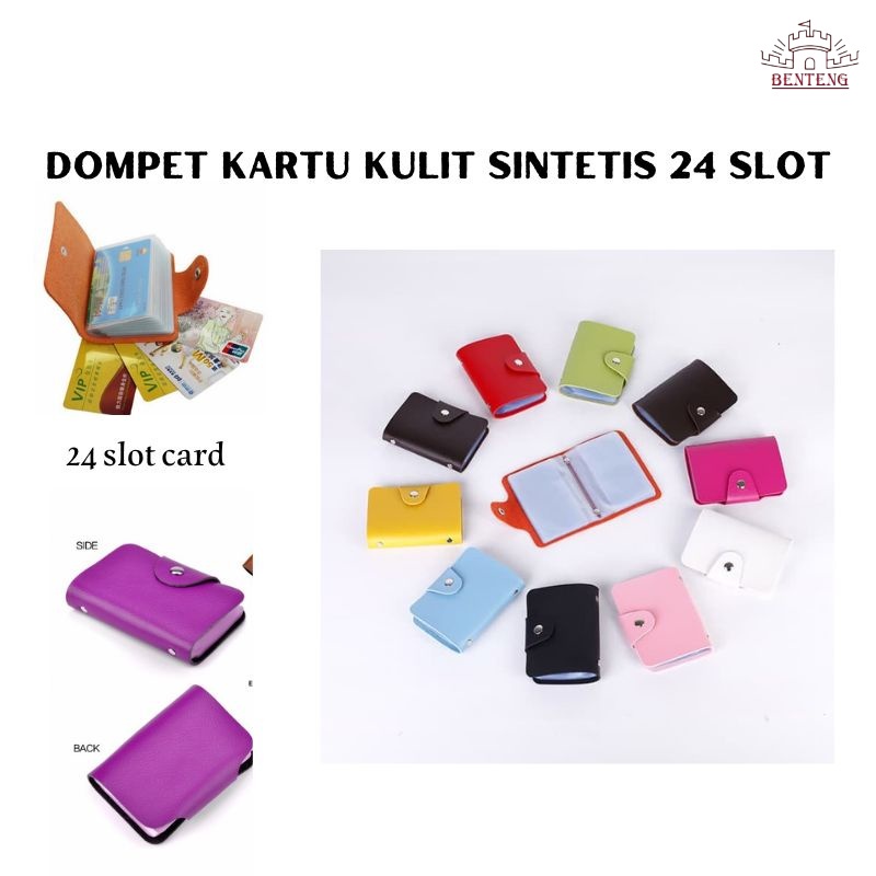 DW24 - Dompet Kartu Nama ATM / Dompet Kartu Kulit Sintetis 24 Slot