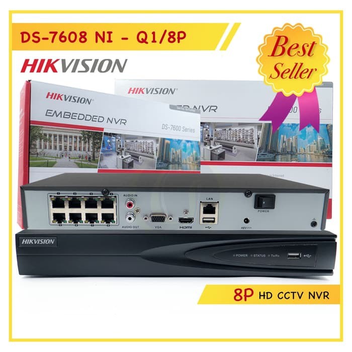 NVR Hikvision 8 Channel POE DS-7608NI-Q2/8P Suport H.265