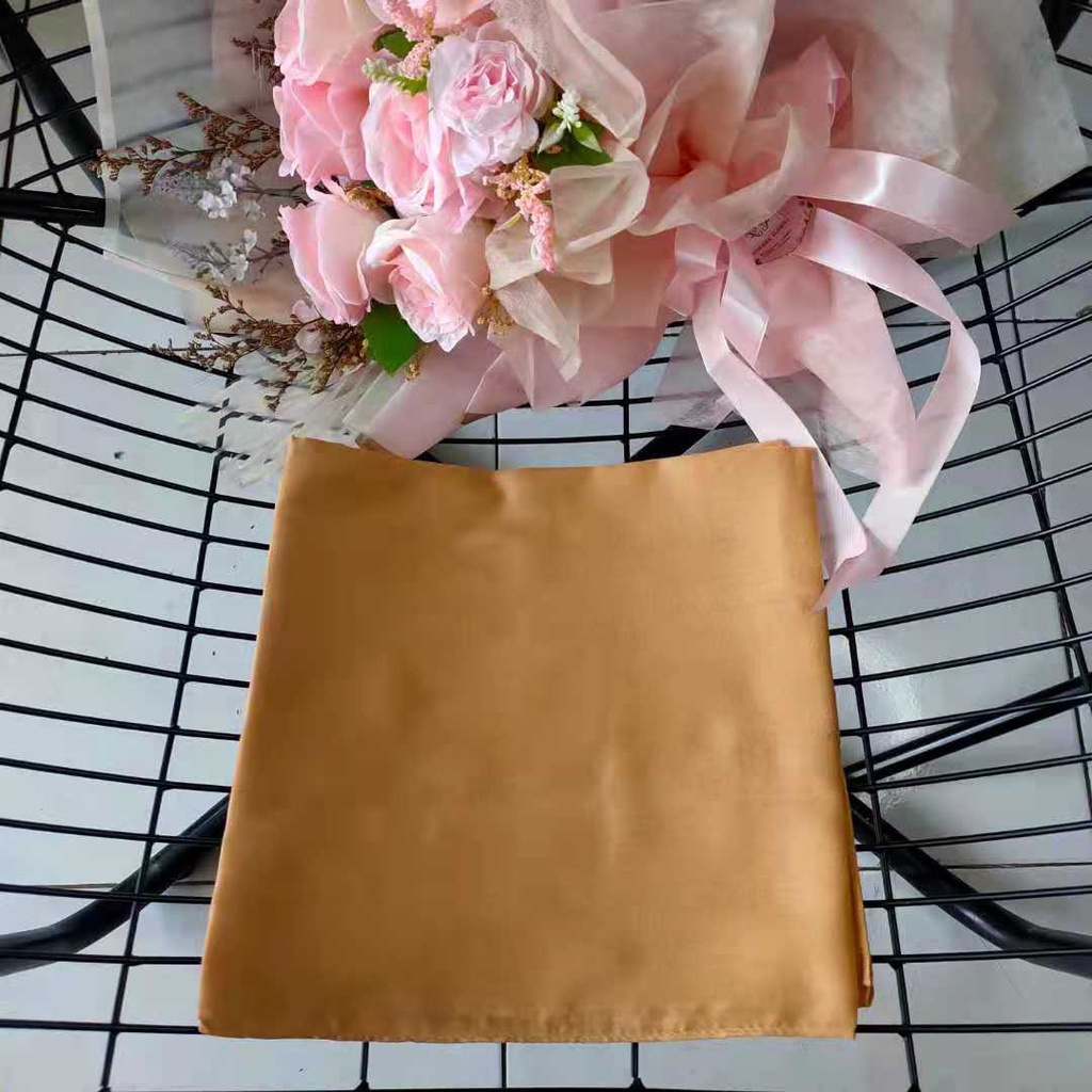 Murah Meichen Kerudung Hijab Paris Polos Segi Empat Jilbab Daily Basic Premium-Cokelat Susu