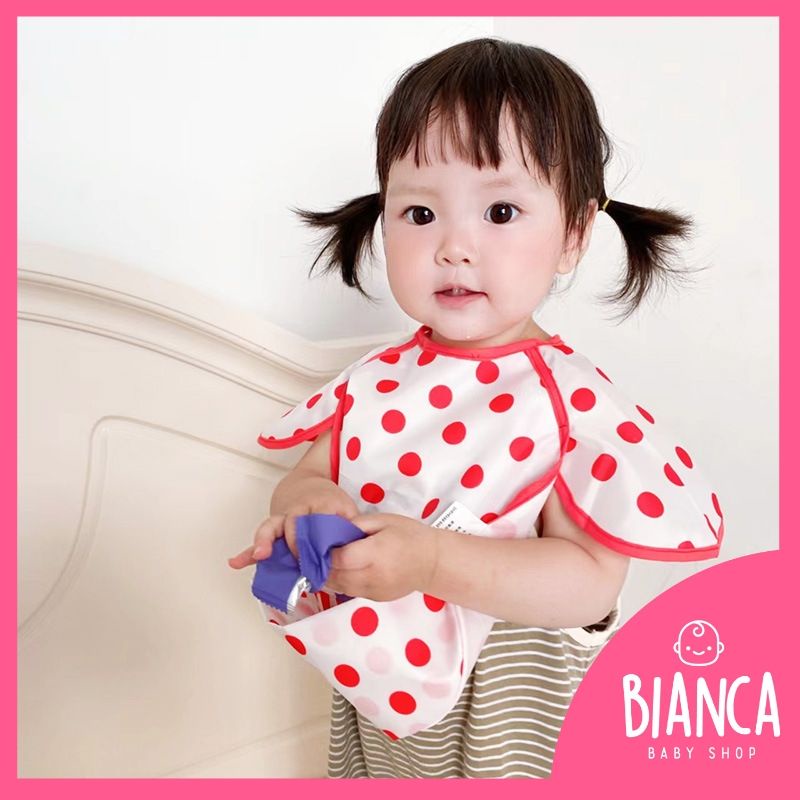 BIANCA - Bibs Anak / Celemek Anak Bayi RED POLKADOT SERIES