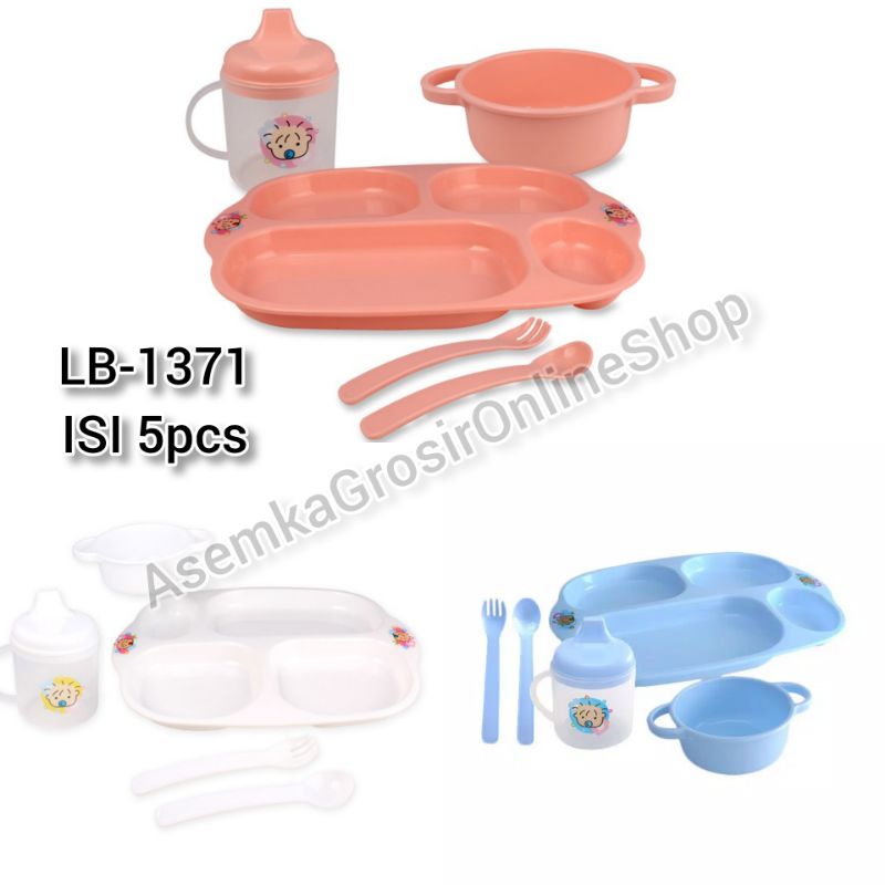 Feeding Set Lusty Bunny Hello Kitty / Kado Bayi / kado lahiran / Peralatan Makan Bayi