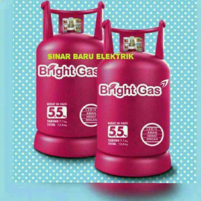Tabung Bright Gas + isi 5.5kg / Tabung Pink 5.5kg + Isi