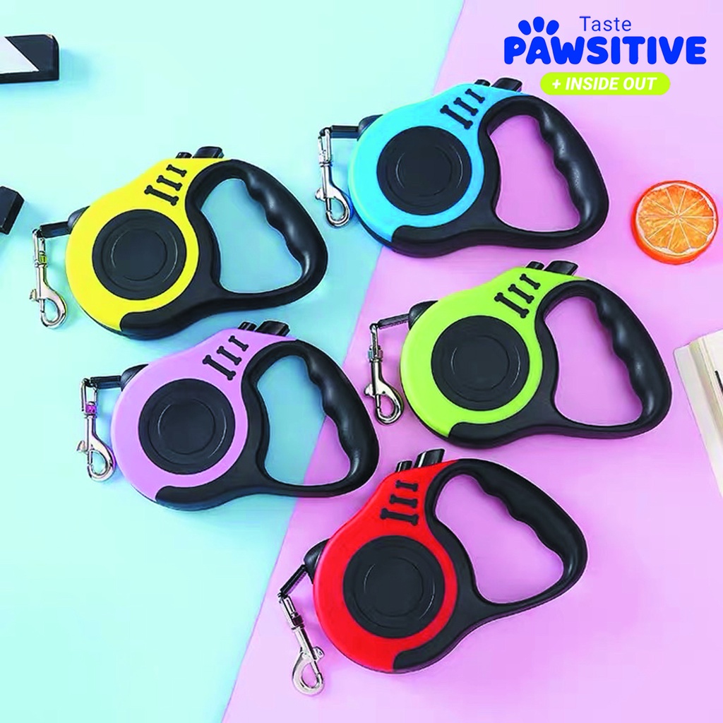 Tali Tuntun Hewan Retractable Dog Leash Anjing 3 Fleksibel dan Otomatis Murah Tali Anjing kucing