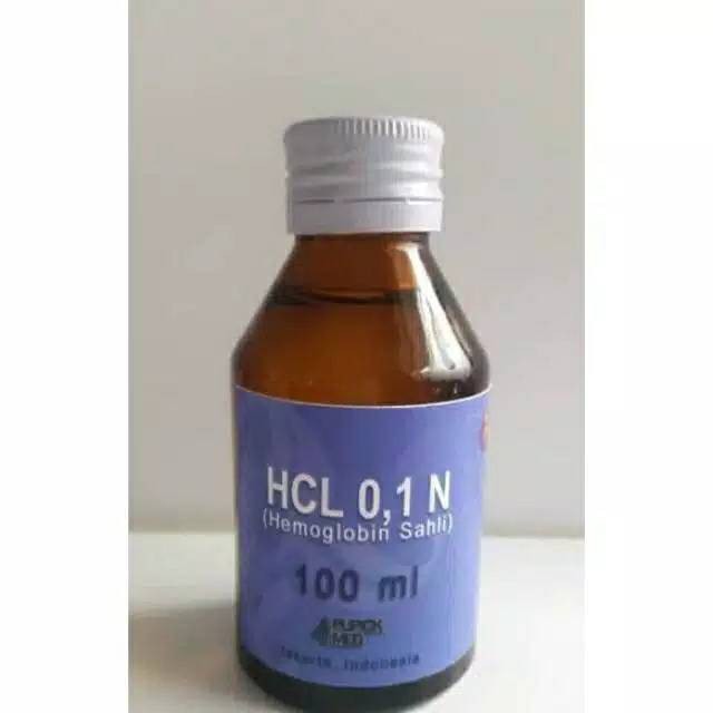 HCL 0,1 N 100 ML REAGEN HB SAHLI HITUNG HEMOGLOBIN