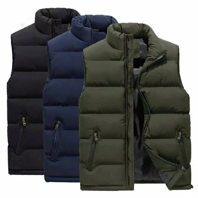 Jaket rompi parasut tebal murah ada saku dalam