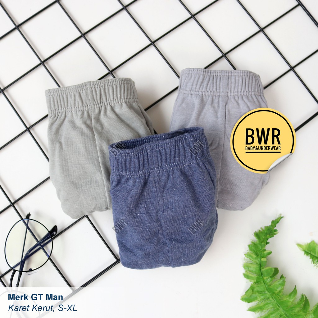 [ 3pc ] GMX | Celana Dalam Pria GT Man | CD Pria Dewasa Karet Kerut - Bwr III