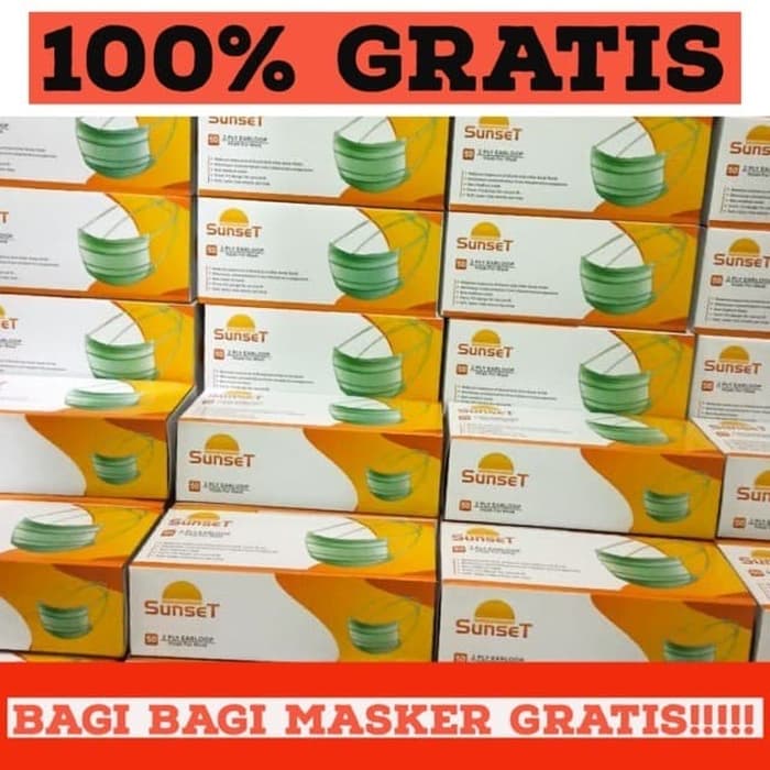 GRATIS ! MASKER HIJAB 2 LAPIS bahan medis kain spunbond