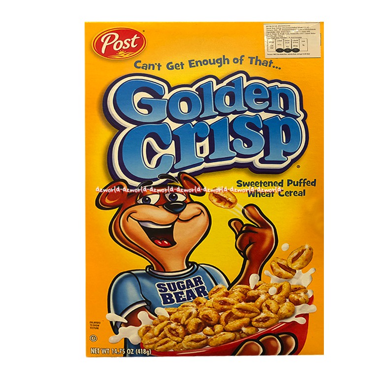 Post Golden Crisp Swetened Puffed Wheat Cereal 418g Seral Instan Krispi Kriuk Crispy