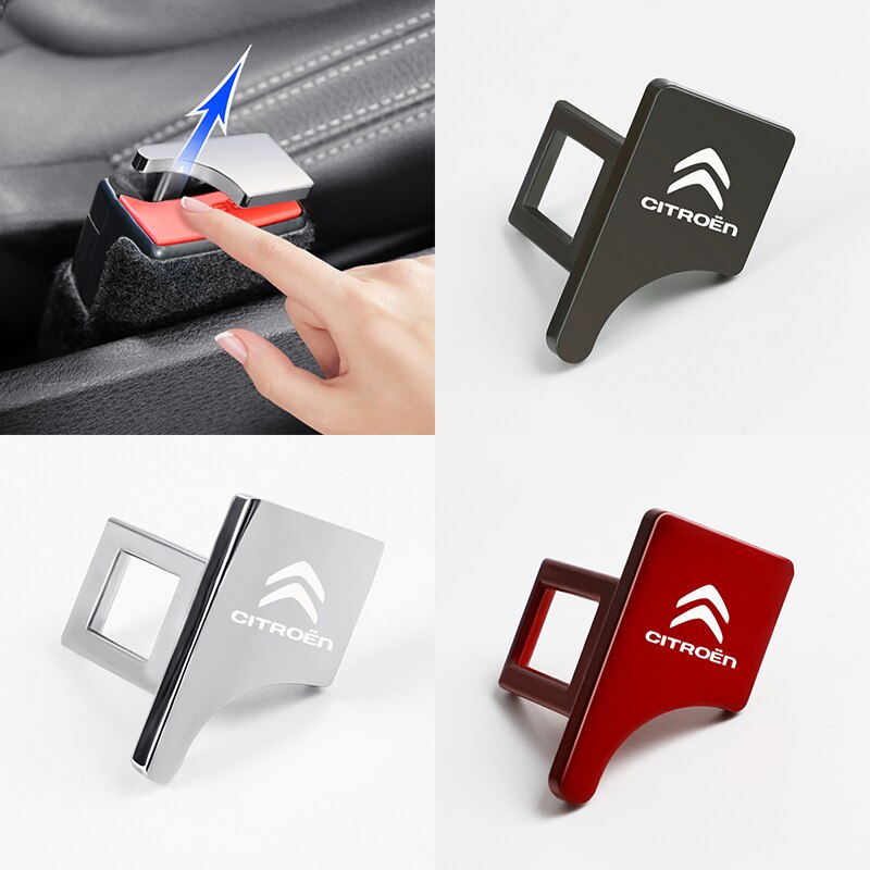 1 / 2pcs Klip Gesper Sabuk Pengaman Mobil Tersembunyi Untuk Citroen