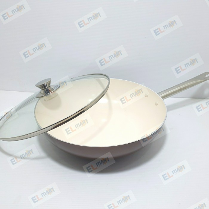 CS Koch Germany 32 cm Wajan Keramik Anti Lengket Premium Wok Pan 32cm