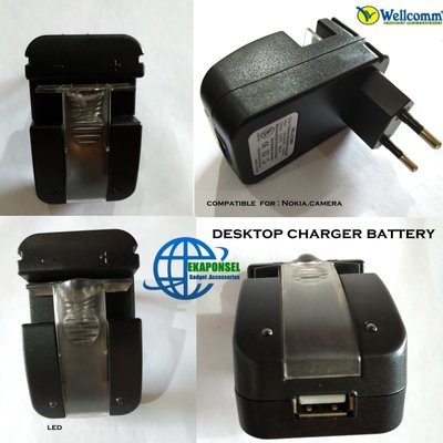 BATOK ADAPTOR / DEKSTOP CHARGER BATTERY WELLCOMM NOKIA ETC