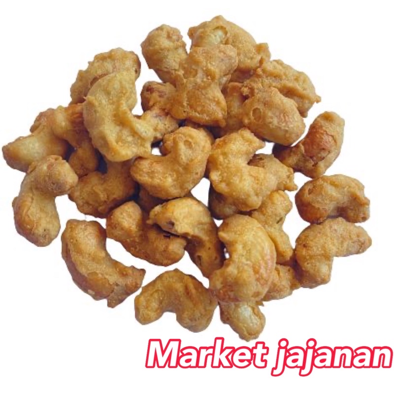 

Cemilan Snack Kacang Mede Tepung Crispy 250 gram / Mete Tepung