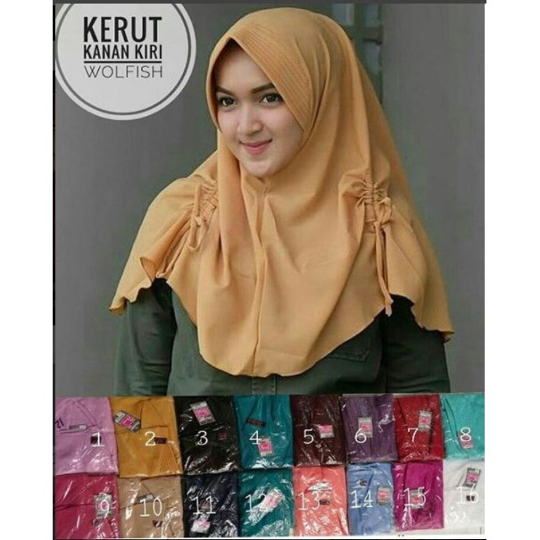 Hijab Kerut Kanan Kiri