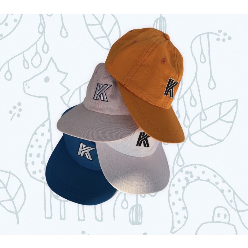 topi baseball polocup canvas anak laki-laki/perempuan brand kenzi company logo k.topi lucu baseball warna warna simpel baby 2tahun/7tahun topi baseball canvas baby dan Bali anak-anak