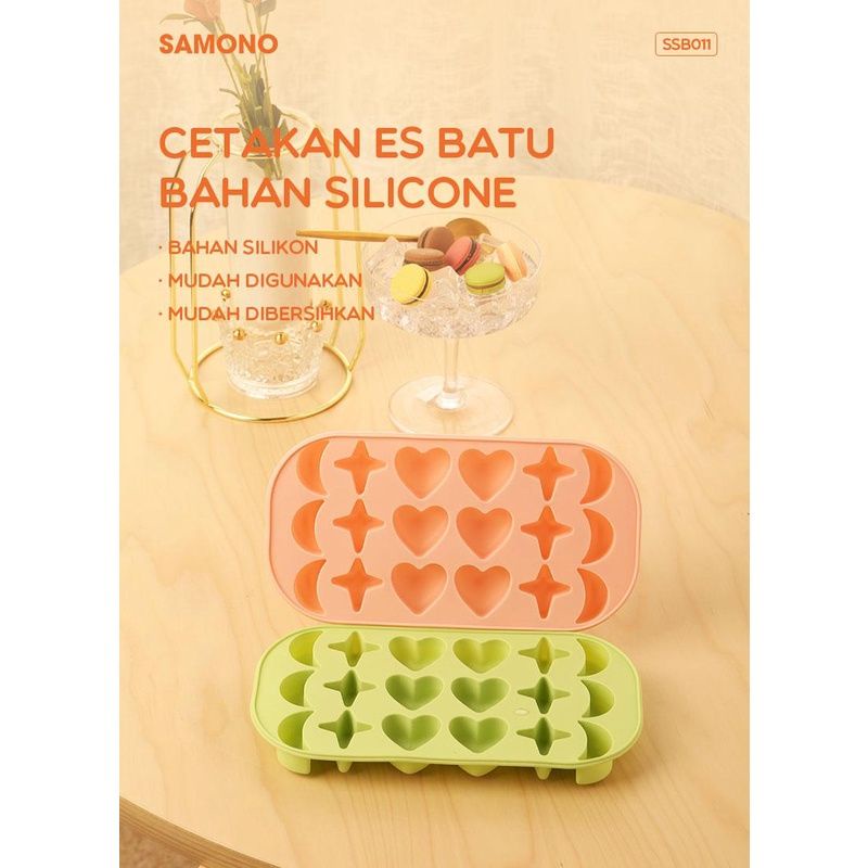 Samono SSB011 Cetakan Es Batu Silikon Food Grade