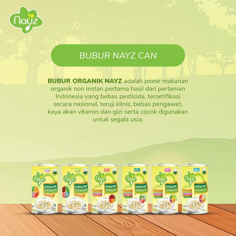 NAYZ Bubur Tim Organik Can 150gr Home Made MPASI Bayi