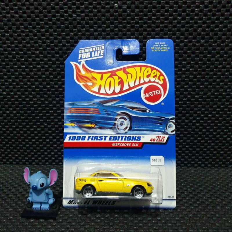 Hot Wheels Mercedes SLK Kuning 1998 First Editions Variant Velg