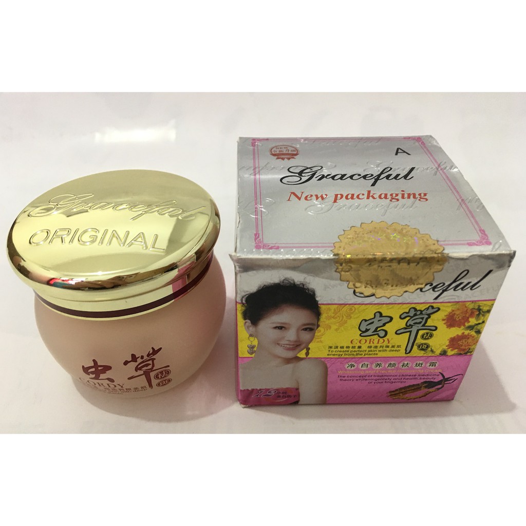 Graceful Krim Siang Original 100% Day Cream Cordyseps Whitening Import Gracefull Krim Pemutih