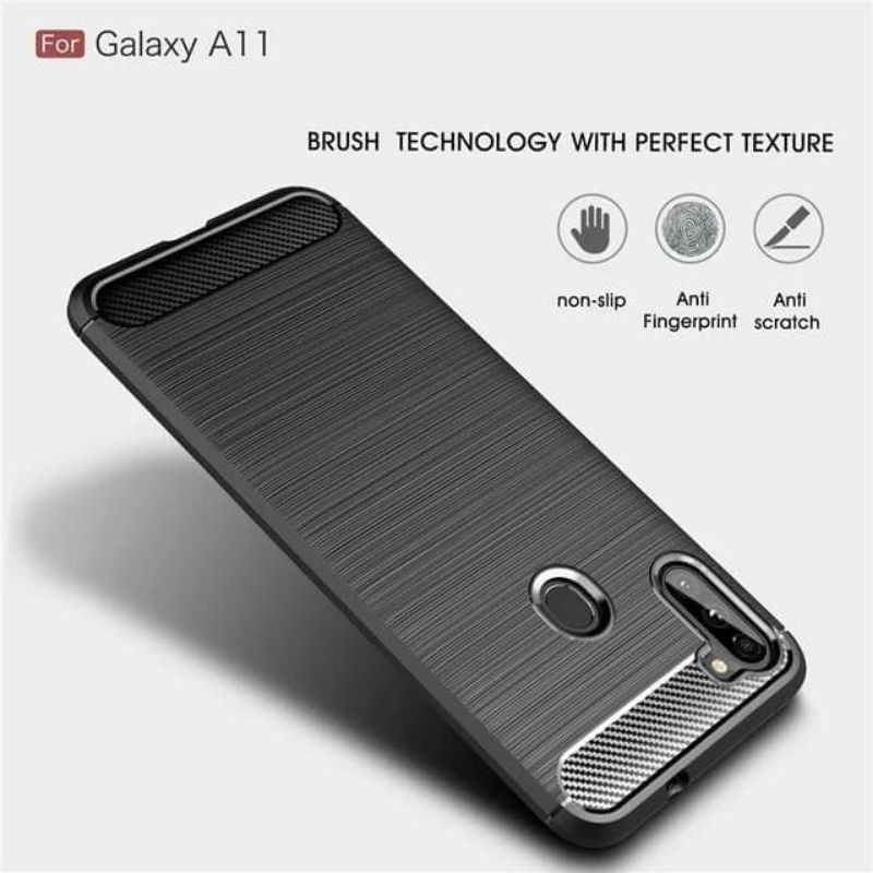 Case Samsung A11/M11 Fiber Carbon Ultimatte Premium Quality